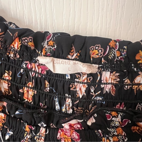 Altar’d state brown and black floral smocked ruffle mini dress, large - Picture 4 of 10